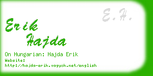 erik hajda business card